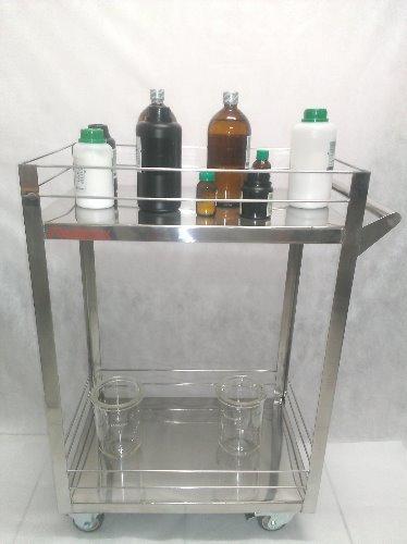 Carrinho em Aço Inox para Reagentes